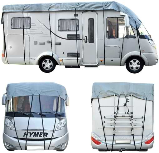 Bâche De Toit Imperméable Oxford 210D Pour Camping-car 5 à 8.5m - Protection Pluie, Neige, UV - Housse Tous Temps