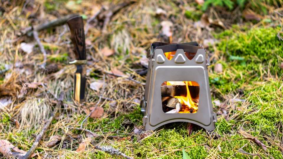 Acheter Poêle à bois de Camping, poêle d'extérieur, poêle de bureau avec  convertisseur de tuyau, poêle chauffant de pique-nique, Mini poêle à bois